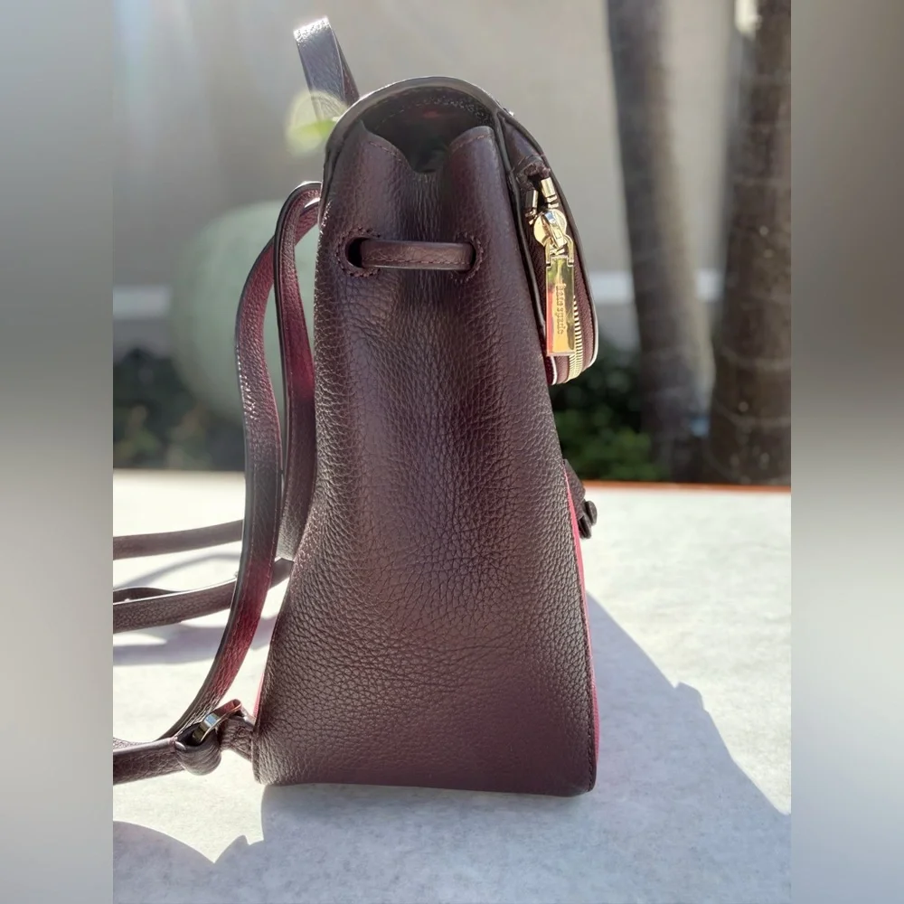 Kate Spade Leila Plaid Medium Flap Backpack - Picture 4 of 10